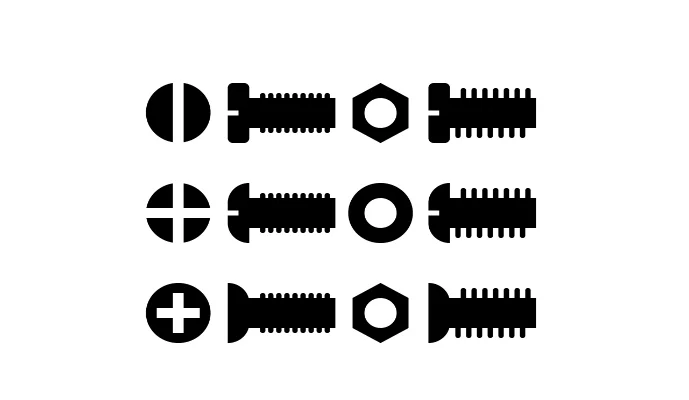 Fastners Head Types