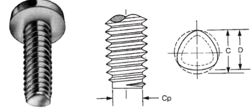 Trilobular Threaded Screws