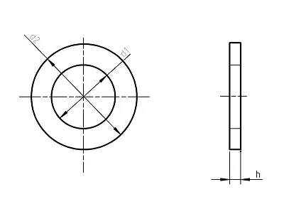 Dimensions of din 125 a plain washer