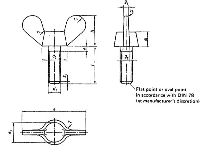 DIN 316 D Dimensions