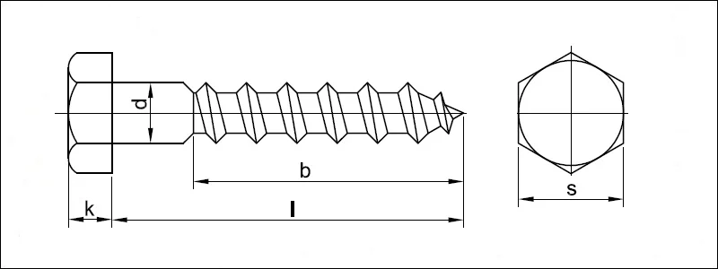 coach screw din 571 dimensions