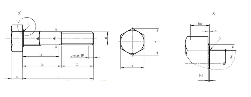 DIN 601 Dimensions