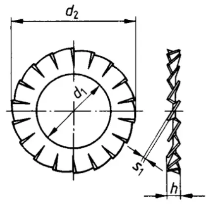 DIN 6789 A serrated lock washer dimensions