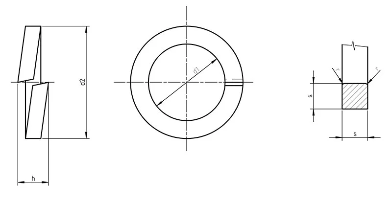 DIN 7980 spring lock washer dimensions