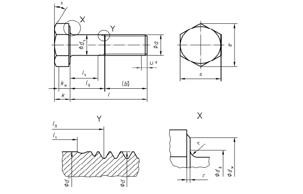 DIN EN 14399-4 Dimensions