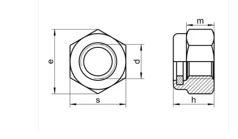 Inches of flanged nyloc nuts