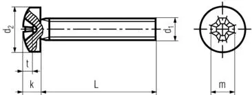 Dimensions of ISO 7045